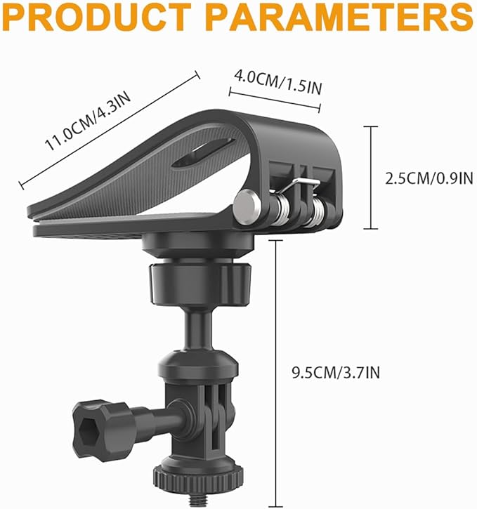 Pocket 3 Car Mount, 360° Adjustable Car Sun Visor Mount Compatible with Insta360 X5 X4 X3, GoPro Hero 13 12 11 10 9 8 7 6 5 Black, DJI Osmo Pocket 3 Action 5 pro/4/3, AKASO and More Action Cameras