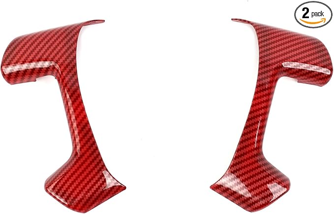 Linskip Steering Wheel Covers Compatible with Avalanche/Suburban/Tahoe/Traverse/Silverado 1500 & Yukon/Sierra 2007-2013, Steering Wheel Trim, Interior Accessories Red Carbon Fiber