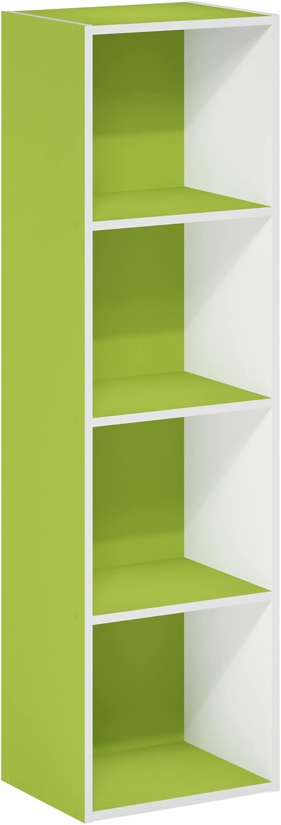 Furinno PASIR Book Shelf, 4-Tier Modern Bookshelf, Open Shelves Bookcase 9 x 12 x 42, Easy Assembly, for Living Room, Bedroom
