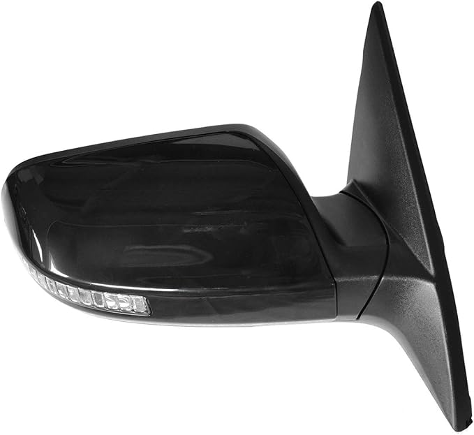 TRQ 2 Piece Driver and Passenger Side Mirror Assembly Set Electric Adjustment Heated No Memory Black Compatible with 2007-201
