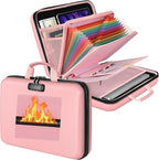 Fireproof Document Organizer Bag, 5200℉ File Organizer Safe Box, Hard Shell Document Bag with 13 Pocket Accordion File Folder