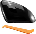 Right Passenger Side Mirror Cover Fit for Volkswagen Jetta 2019 2020 2021 2022 2023 2024, Rearview Mirror Cover Without Turn Signal Replace 17A857538AGRU, Black