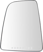 TRQ Driver Side Mirror Glass Heated Large Snap-On Compatible with 2010-2014 Mercedes-Benz Sprinter 2500 3500 MB1324124