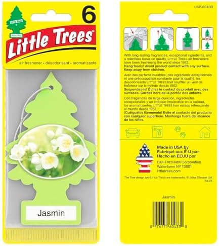 LITTLE TREES Car Air Freshener | Hanging Tree Provides Long Lasting Scent for Auto and Home | 24 Air Fresheners |Jasmine