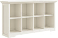 OSCHF Cube Shelf Bookcase with Base - Wooden 2 Tiers Floor Standing Low Storage Cabinet for Home and Office, 8-Cube Lattice B