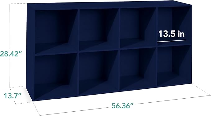 Best Choice Products Kids Bookcase 8-Cube Storage Organizer, 13.5in Shelf Opening, Bookshelf, Toy Storage, Customizable w/ 3 