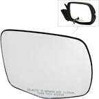 TRQ Passenger Side Mirror Glass Heated Convex Backing Plate For Factory Equipped & Aftermarket Mirrors Compatible with 21-22 