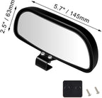 2PCS Large 5.7" Adjustable Mounted Blind Spot Mirror Fix with Screws to Prevent Falling, HD Glass Wide Angle Side Rearview Mirror Universal Vehicle Mounted Mirrors (2)