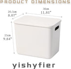 Yishyfier Plastic Storage Baskets With Lid Organizing Container Lidded Knit Storage Organizer Bins for Shelves Drawers Deskto