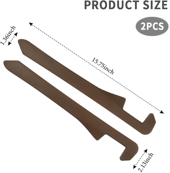 2PCS Car Seat Gap Filler,Flexible in between Car Seat Catcher for Tightly Filling Seats Gaps,Universal Cars Console Catcher Interior Cars Accessories for Women & Men (Brown)