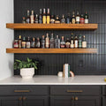 Wooden Floating Shelves for Wall, 48-inch Wall - Mounted Storage Shelves Premium Floating Bookshelf Solid Wood, Rustic Long S