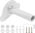 Adjustable Shower Curtain Rod Bracket 1 Pack Aluminum Alloy Shower Curtain Rod Single Swivel Flange Heavy Duty Closet Rod Bra