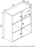 Furinno Pasir 3 Tier Shelf with 3 Door/Round Handle, Steam Beech