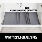 GORILLA GRIP Waterproof Silicone Under Sink Mat with Raised Lip for Kitchen and Bathroom, Cabinet Shelf Liner Stay in Place M