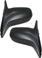 TRQ 2 Piece Driver and Passenger Side Mirror Assembly Set Electric Adjustment Non-Heated No Memory Black Compatible with 2001