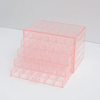 YUFONG Earring Storage Box Organizer, Acrylic Jewelry Storage Box Holder 5 Drawers Transparent Jewelry Display Stand with 120