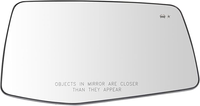 TRQ Passenger Side Mirror Glass Heated Blind Spot Convex Compatible with 2019-2022 Chevrolet Silverado 1500 2022 Silverado 15