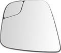 TRQ Driver Side Mirror Glass Heated with Spotter Glass Compatible with 2015-2021 Nissan NV200 NI1324126