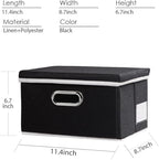 PRANDOM Storage Boxes with Lids [3-Pack] Fabric Collapsible Storage Bins Organizer Containers Baskets Cube with Cover for Hom