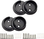 QCAA Heavy Duty Solid Metal Closet Rod Socket Set, 1-3/8'', Oil-Rubbed Bronze, 2 Pair, Made In Taiwan