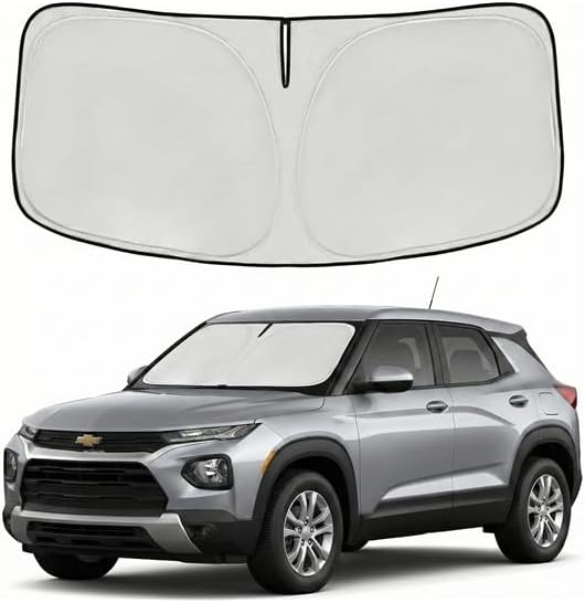 Windshield Sun Shade for Chevy Trailblazer 2021-2024 2025 2026 Sunshade Front Window Shade Custom Fit Trailblazer Accessories Sun Visor Foldable Shade Blocks UV Rays Accessories