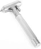 Car Safety Hammer, Fireproof Metal Emergency Escape Hammer with Hard Alloy Head Window Breaker and Seat Belt Cutter, Aluminiu