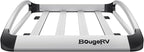 BougeRV Anti-Rust Aluminum Roof Basket 47''x40''x8'' Lightweight Universal Rooftop Cargo Carrier Roof Rack Cargo Basket with Wind Fairing, Roof Rack for SUV Pick Up Truck,150LBS Load Capacity, Silver