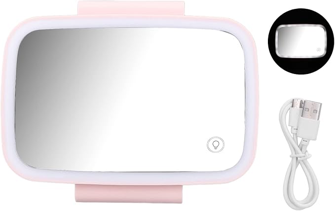 Car Sun Visor Vanity Mirror,LED Sun Visor Mirror,Car Sun Visor Makeup Mirror Surround LED Lights Plug and Play with Retractable Back Clip