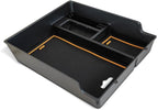 BestEvMod for Rivian R1T & R1S Accessories Center Console Organizer Tray Armrest Storage Box ABS Material with PVC Trim Compatible with Rivian R1T/R1S 2022 2023 2024 2025 2026 Accessories(V2 Yellow)
