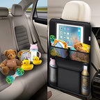 Meolsaek Kick Mats Back Seat Protector, Waterproof Oxford Seat Back Protector, Car Seat Back Protector for Kids, Back of Seat Protector for Kids Feet Car Seat (Black C -1pc)