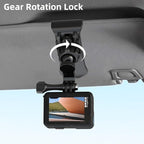 Car Sun Visor Mount VLOG/Video Holder, Quick Clip Mount for Car Sun Visor Compatible with DJI Action 6/5 Pro/ 4/3, GoPro Hero 13/12/11/10, Insta360, AKASO and More