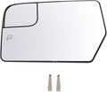 TRQ Driver Side Heated Spotter Mirror Glass with Backing Plate Compatible with 2012-2017 Ford Expedition, 2012-2014 Lincoln N