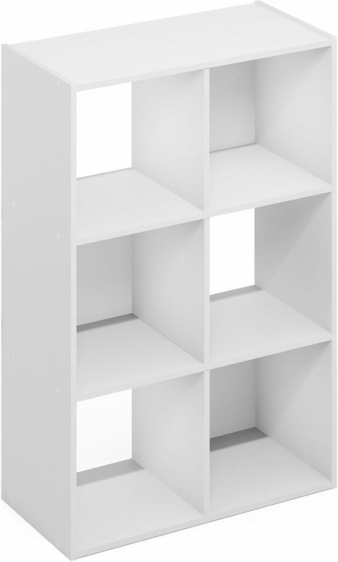 Furinno PELLI Book Shelf, 3x2 Bookshelf, Cube Storage Organizer Cabinet, 11.6 x 24.2 x 35.9, for Living Room, Bedroom, Home O