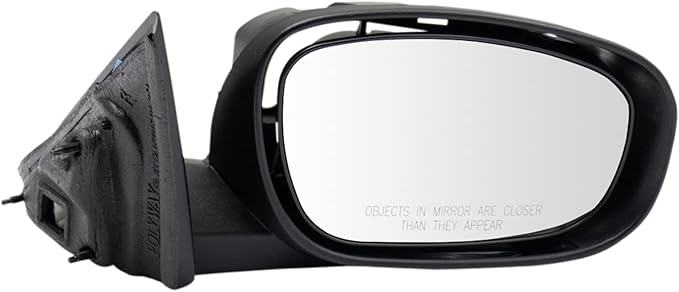 TRQ 2 Piece Driver and Passenger Side Mirror Assembly Set Electric Adjustment Heated No Memory Black Compatible with 2006-200