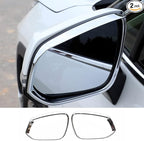 ERIDANUS Auto Accessories Fit for RAV4 2024 2023 2022 2021 2020 2019 Side Rearview Mirror Rain Eyebrow Cover Trim (Chrome Silver) ABS 2 PCS