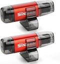 SINSEN Car Window Breaker Seat Belt Cutter, Emergency Safety Life Hammer Tool to Break Glass, Portable Escape Kit, 2 Pack(Red