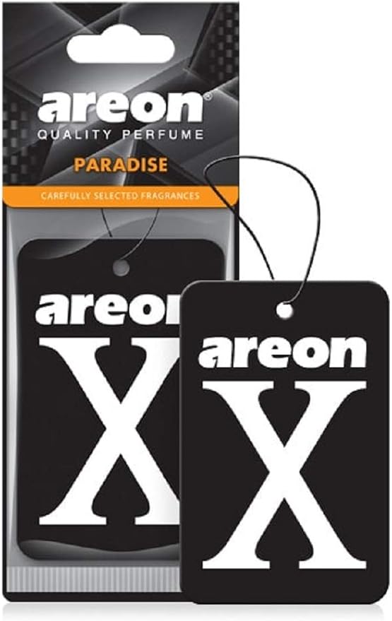 AREON X XV18A Hanging Best Car Air Freshener Paradise Scent, Paper Hanging Ornaments, Long Lasting Scent for Car or Home 12 P