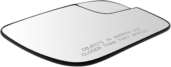 TRQ Right Passenger Side Mirror Glass Convex Snap On Compatible with 2016-2019 Ford Explorer 2013-2019 Ford Police Intercepto