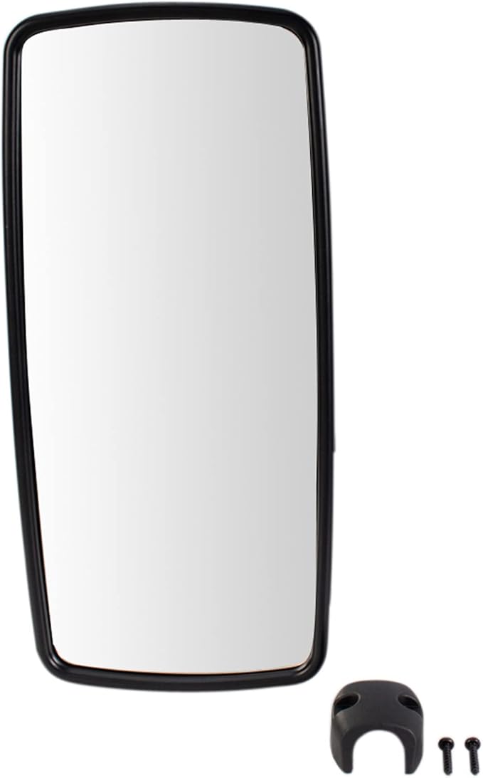 TRQ Driver and Passenger Side Mirror Assembly Set Manual Chrome Smooth Compatible with 2002-2006 Freightliner M2 100 2002-201