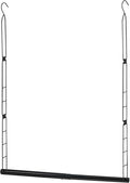 STORAGE MANIAC Hanging Closet Rod, Adjustable Width and Height Closet Hanging Organizer, Space-Saving Clothes Hanging Bar, Cl