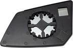 TRQ Passenger Side Mirror Glass with Backing Plate Snap On Compatible with 2009-2015 Chevrolet Traverse 2007-2013 GMC Acadia 