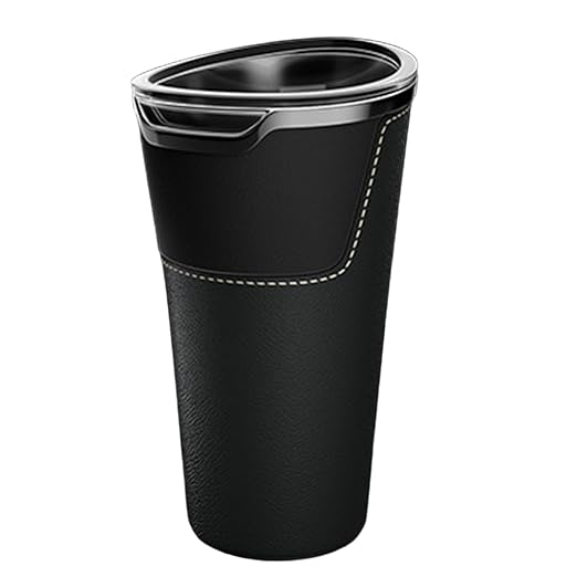 Leakproof Car Trash Can,Mini Car Trash Bin for SUV and Truck,Small Removable Liner Cars Garbage Can,Waterproof Automotive TrashCan for Vehicle,Home,Office,Multipurpose,Easy to Clean (Black 2)