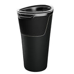 Leakproof Car Trash Can,Mini Car Trash Bin for SUV and Truck,Small Removable Liner Cars Garbage Can,Waterproof Automotive TrashCan for Vehicle,Home,Office,Multipurpose,Easy to Clean (Black 2)