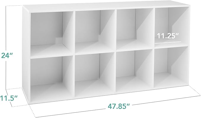 Best Choice Products 8-Cube Storage Organizer, 11in Shelf Opening, Bookcase, Display Shelf, Customizable w/ 3 Removable Back 