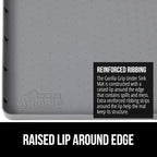 GORILLA GRIP Waterproof Silicone Under Sink Mat with Raised Lip for Kitchen and Bathroom, Cabinet Shelf Liner Stay in Place M