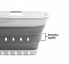 SAMMART 42L (11 gallon) Collapsible Plastic Laundry Basket - Foldable Pop Up Storage Container/Organizer - Space Saving Hampe