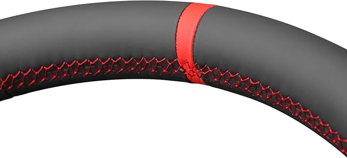 MEWANT Steering Wheel Covers for Ford F-150 2021-2023 / F-150 Lightning 2022-2023 Hand-Stitched F150 Steering Wheel Wrap