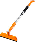 REALYOU 49.2" Snow Brush & Ice Scraper for Car Windshield, Upgraded Extendable Snow Brush with 360° Pivoting Brush Head and Foam Grip for Car Auto Truck SUV