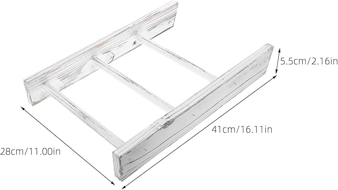Garneck Mini Ladder Towel Rack 16'' White Wood Hand Towel Holder for Country Bathroom Decor Space-Saving Display Rack for Kit