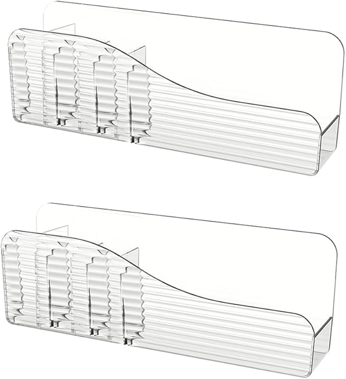 MORNITE Bathroom Medicine Cabinet Organizer Set, Narrow Compact Makeup Shelves Holder for Lipstick, Cosmetic, 2 Pcs Trays for